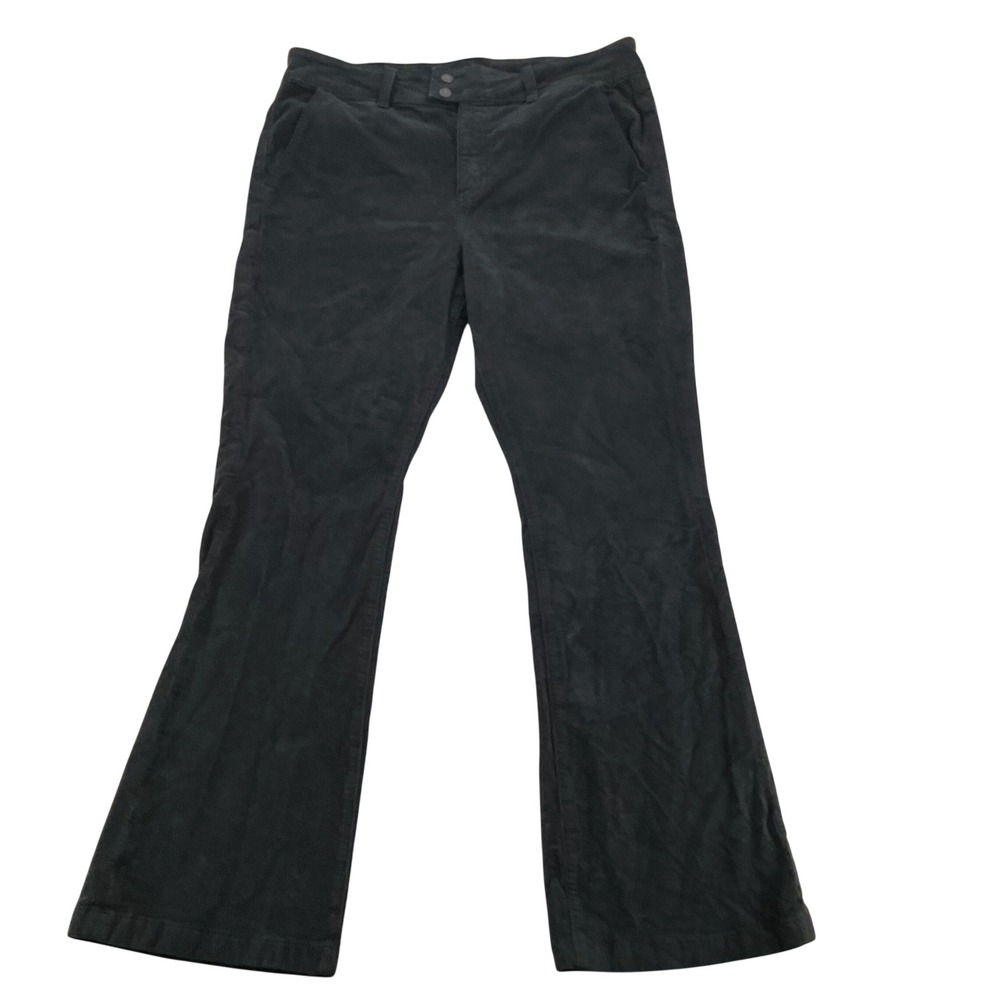 Vintage American Eagle Black Corduroy Flare Pants Womens 16 Stretch Boho Retro